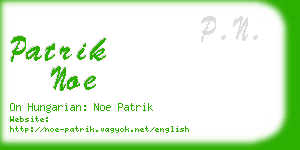 patrik noe business card